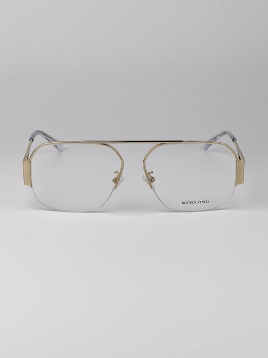 Bottega Veneta Women Eyeglasses Gold Pilot BV1067O 002 NEW AUTHENTIC main image 8